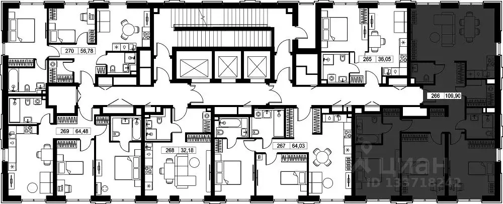 3-к кв. Москва Северный ао, Западное Дегунино р-н, Башни Лисицкого ... - Фото 2