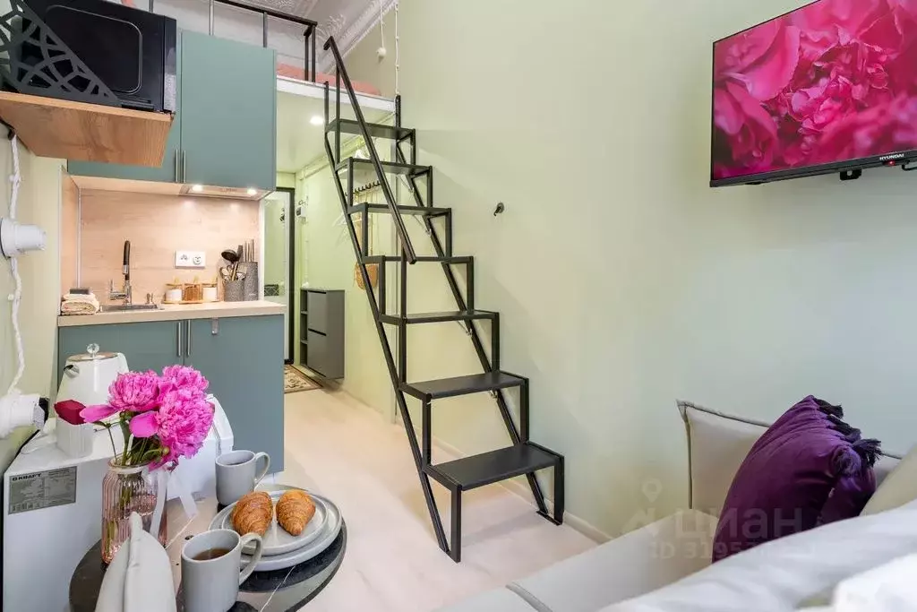 Студия Санкт-Петербург ул. Рубинштейна, 38 (14.0 м) - Фото 1