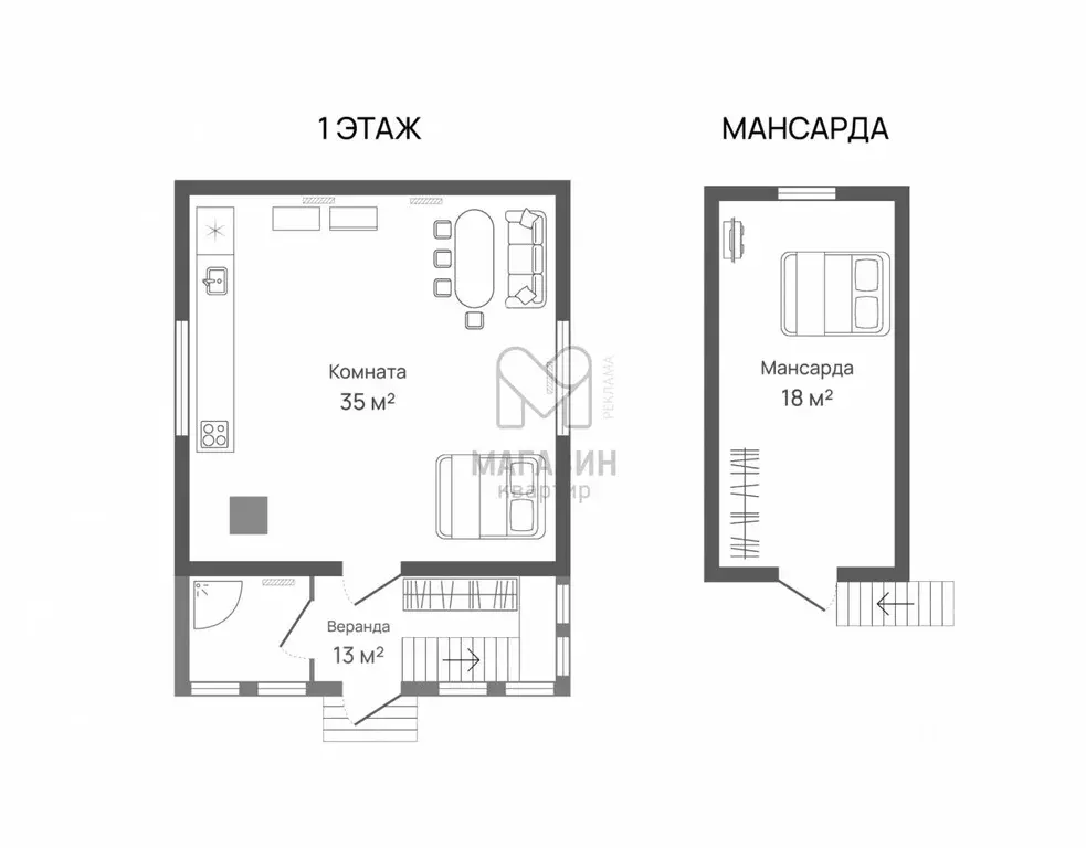Дом в Псковская область, Локнянский муниципальный округ, д. Старостино ... - Фото 2