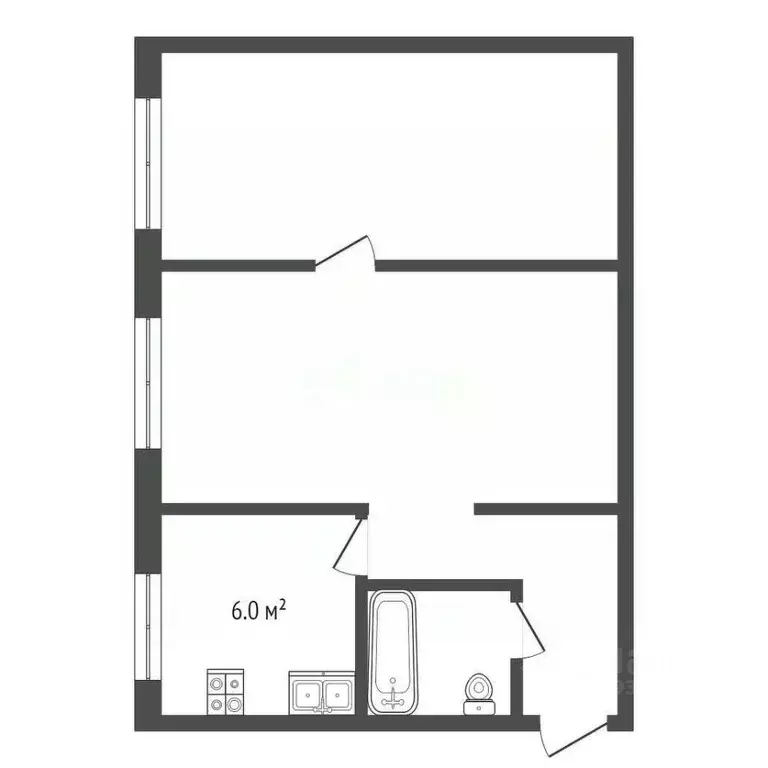 2-к кв. Тюменская область, Тюмень ул. Республики, 192 (44.1 м) - Фото 2