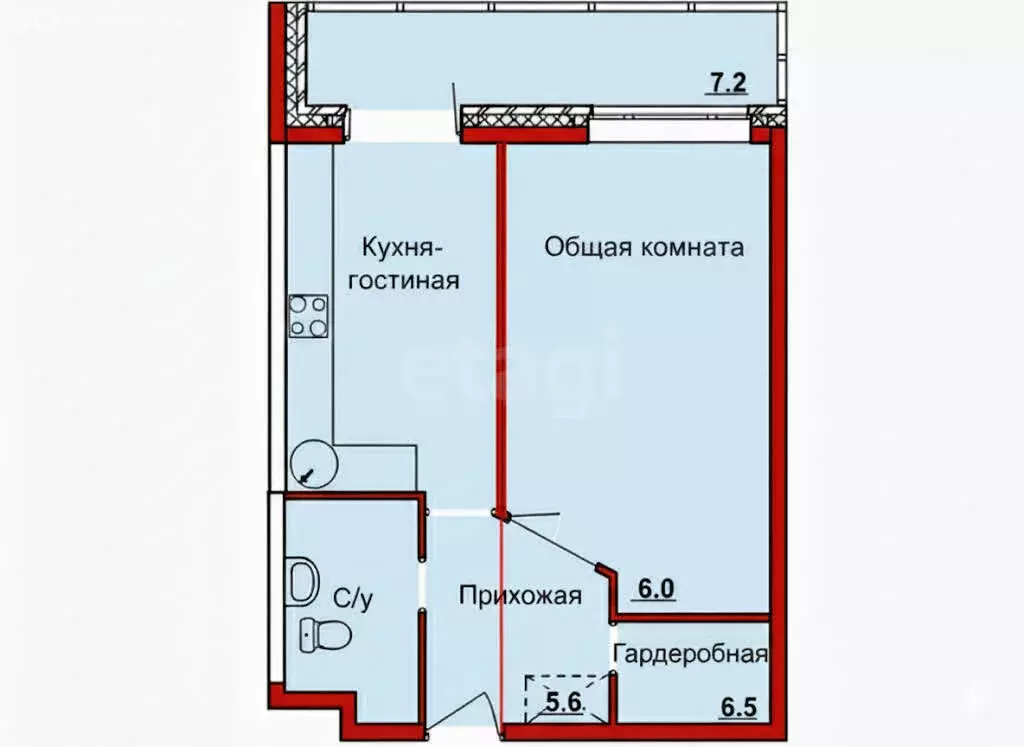 2-комнатная квартира: Тула, Новомосковская улица, 14 (50 м) - Фото 0
