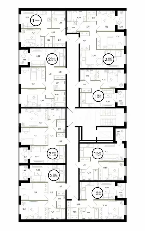 1-к. квартира, 36,9 м, 4/4 эт. - Фото 1