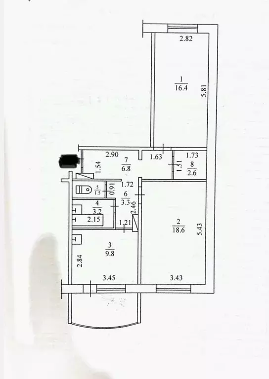 2-к кв. Саха (Якутия), Якутск ул. Петровского, 34 (64.0 м) - Фото 0
