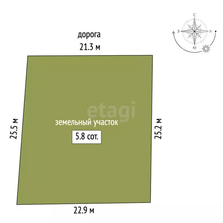 Участок в Стерлитамакский район, Октябрьский сельсовет, СНТ Ясное (5.8 ... - Фото 1