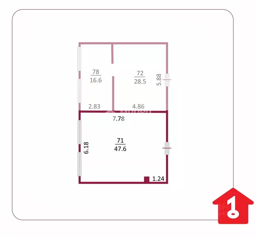 Офис в Омская область, Омск ул. Фрунзе, 80 (48 м) - Фото 2