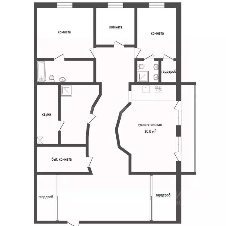 3-к кв. Забайкальский край, Чита ул. Нечаева, 29 (168.5 м) - Фото 2