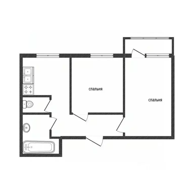 2-к кв. Брянская область, Брянск ул. Ромашина, 38/1 (52.7 м) - Фото 1
