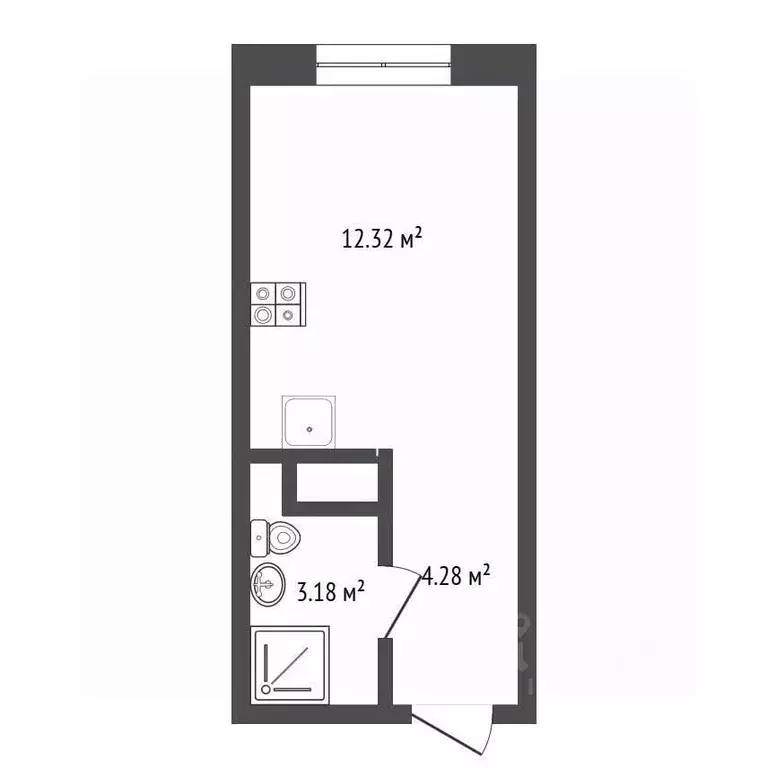 Студия Тюменская область, Тюмень Интернациональная ул., 199к9 (19.8 м) - Фото 2