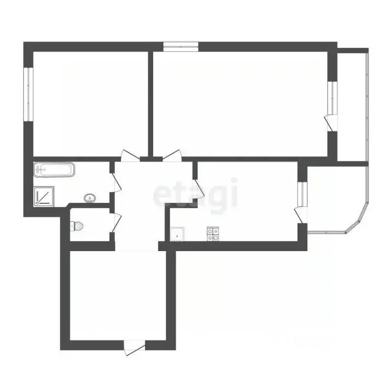 2-к кв. Смоленская область, Смоленск Красноборская ул., 8 (66.0 м) - Фото 2