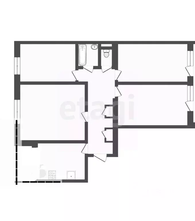 4-к кв. Смоленская область, Смоленск ул. Тенишевой, 31 (74.0 м) - Фото 1
