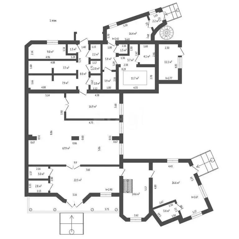 Помещение свободного назначения (850 м) - Фото 1