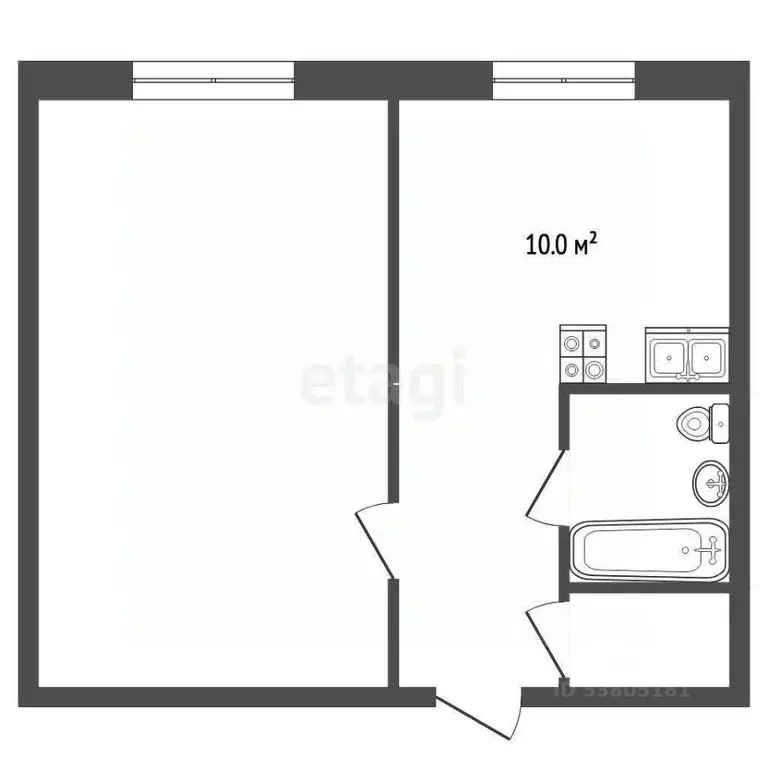 1-к кв. Ростовская область, Ростов-на-Дону ул. Зорге, 27/2 (40.0 м) - Фото 2