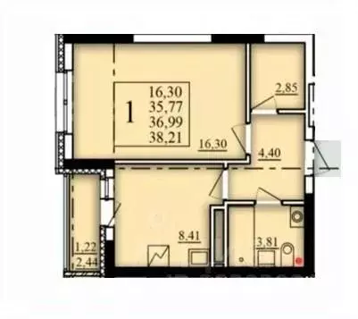 1-к кв. Башкортостан, Уфа Затон-Восточный жилрайон, Паруса жилой ... - Фото 1