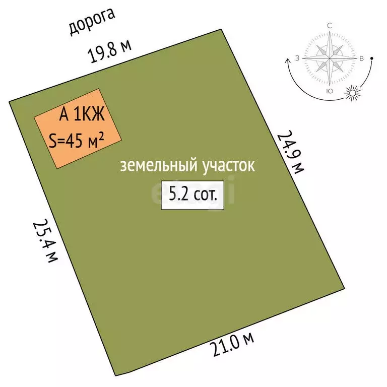 Дом в Тюмень, территория СНТСН Суходольное, Грушевая улица (45 м) - Фото 1