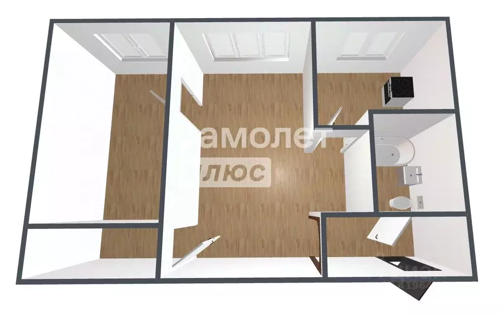 2-к кв. Коми, Сыктывкар ул. Морозова, 4 (41.3 м) - Фото 2