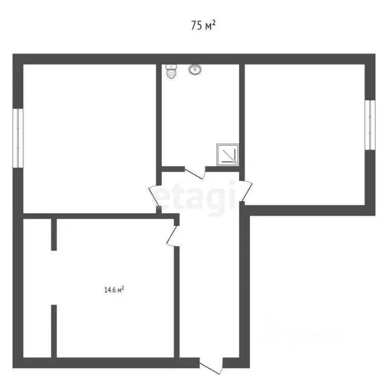 2-к кв. Ставропольский край, Пятигорск ул. Булгакова (75.0 м) - Фото 2