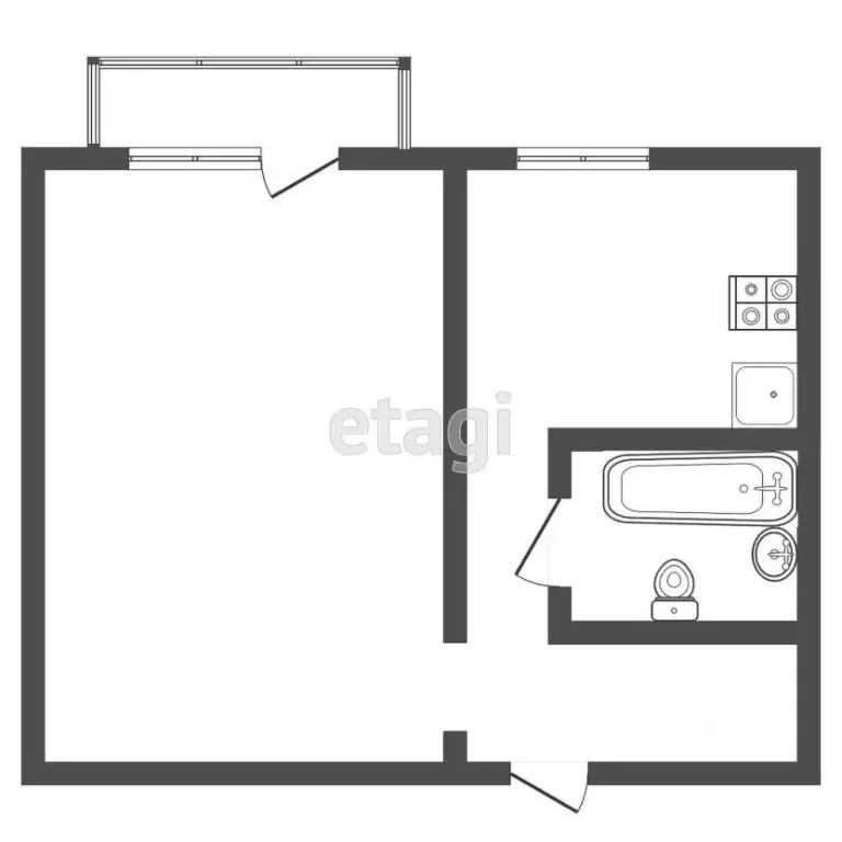1-к кв. Удмуртия, Ижевск Пушкинская ул., 288 (32.2 м) - Фото 1