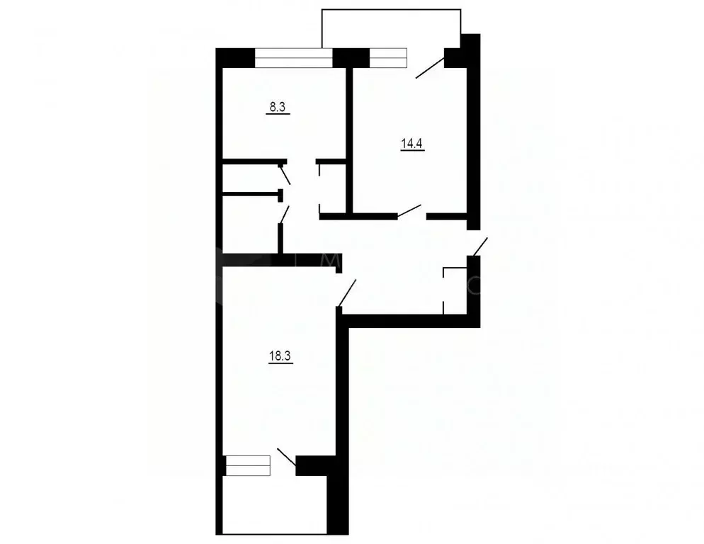 2-к кв. Тюменская область, Тюмень Мурманская ул., 65 (69.0 м) - Фото 0