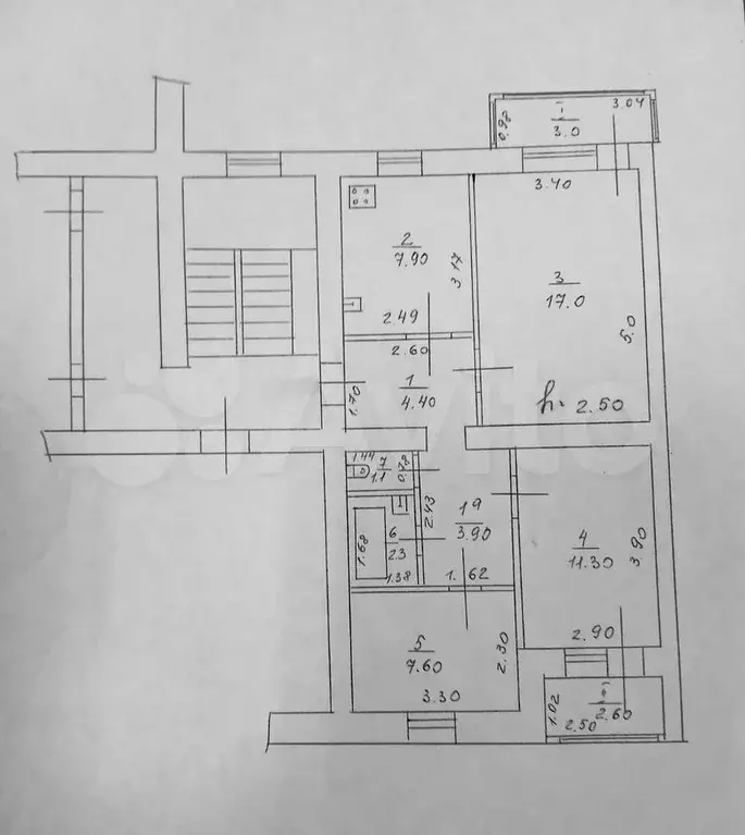 3-к. квартира, 58 м, 3/5 эт. - Фото 0