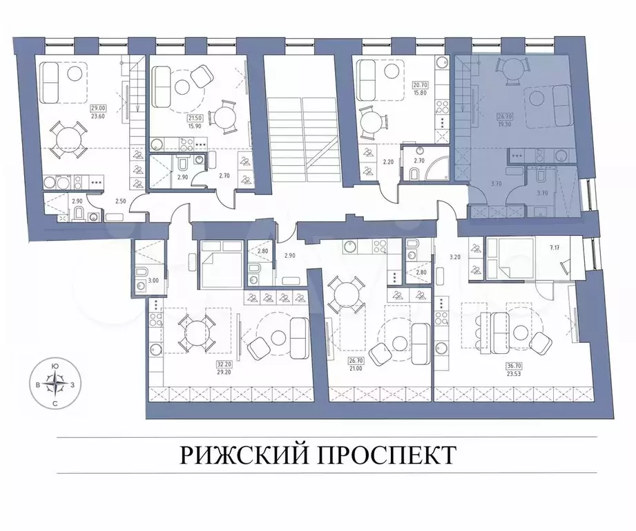 1-к. квартира, 26,7 м, 5/5 эт. - Фото 1