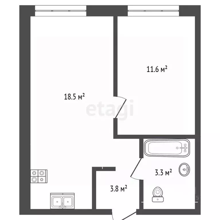 1-к кв. Москва Очаковское ш., 9А (37.2 м) - Фото 2