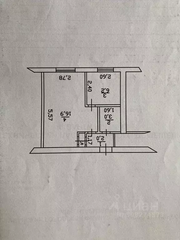 1-к кв. Башкортостан, Ишимбай ул. Гагарина, 86 (28.0 м) - Фото 0