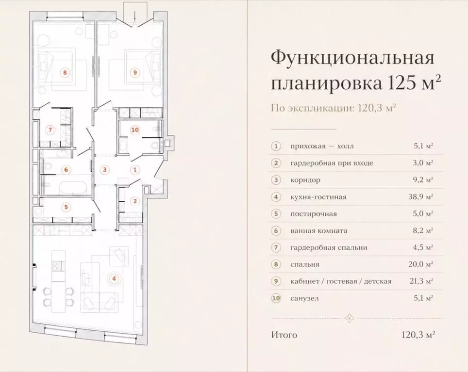 3-к кв. Москва Тессинский пер., 1 (125.0 м) - Фото 2