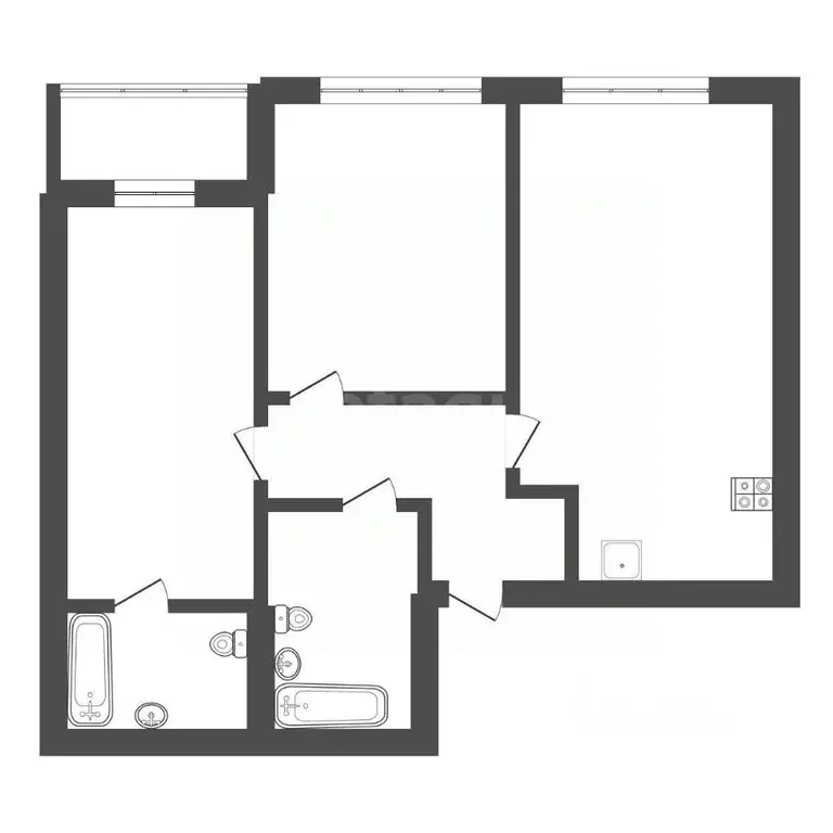 2-к кв. Тульская область, Тула городской округ, пос. Петровский проезд ... - Фото 2