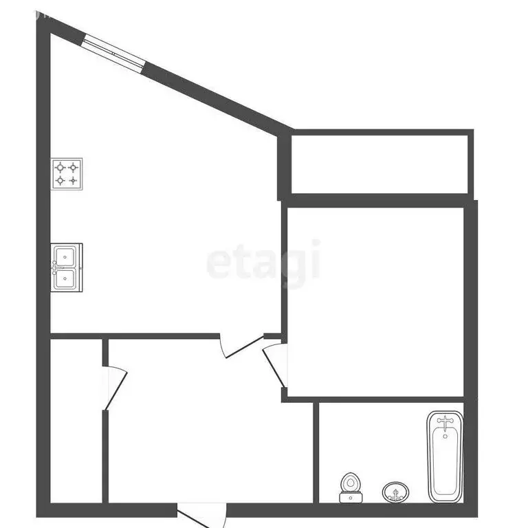 1-комнатная квартира: Санкт-Петербург, Октябрьская набережная, 122к1 ... - Фото 1