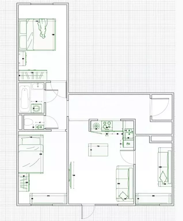 3-к кв. Свердловская область, Екатеринбург ул. Крестинского, 25 (62.7 ... - Фото 2