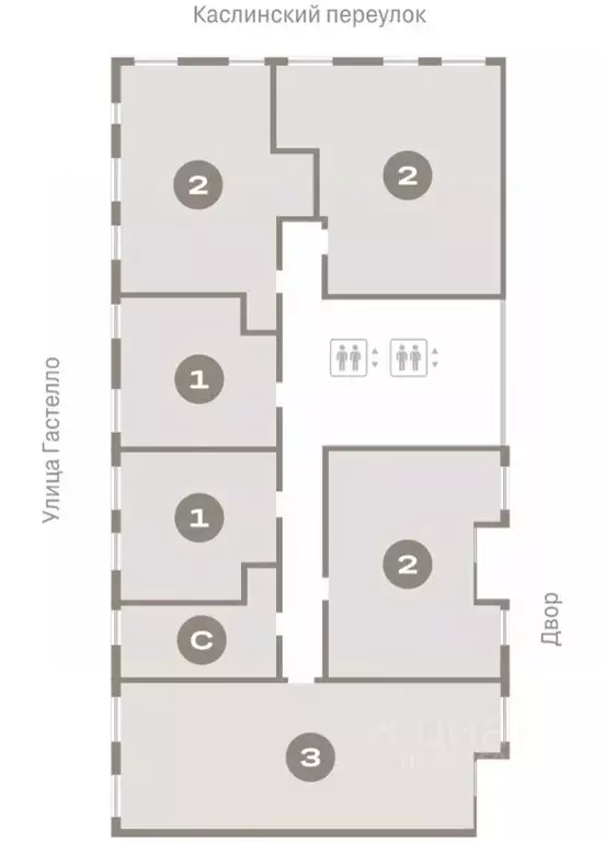 2-к кв. Свердловская область, Екатеринбург ул. Гастелло, 14 (83.65 м) - Фото 2