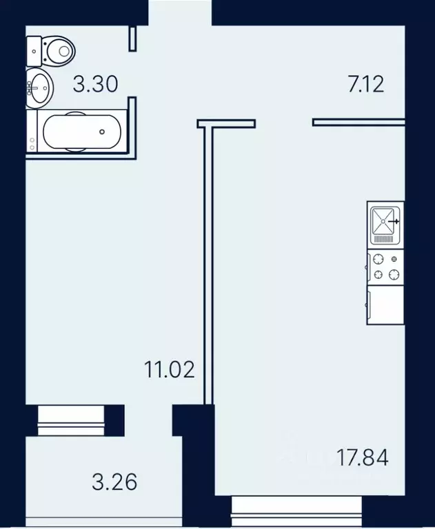 1-к кв. Саратовская область, Саратов ул. Имени Николая Егорова (42.54 ... - Фото 1