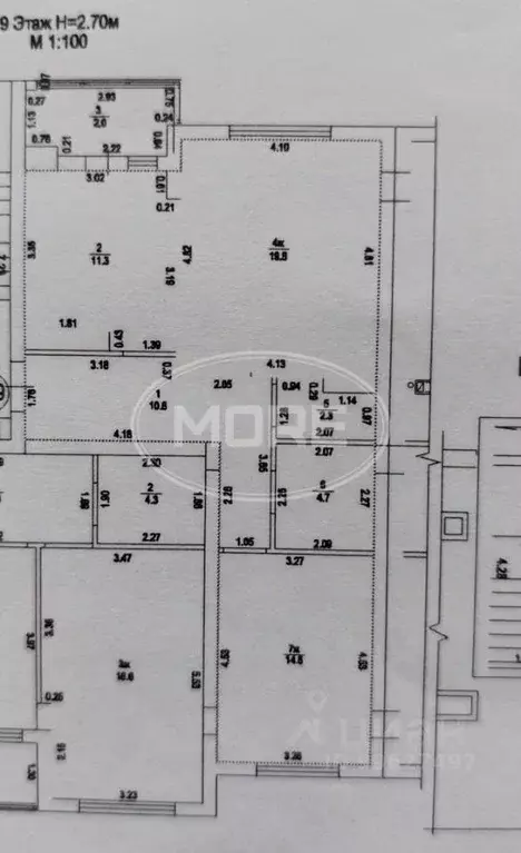 2-к кв. Калининградская область, Калининград ул. Кипарисовая, 4 (64.0 ... - Фото 2