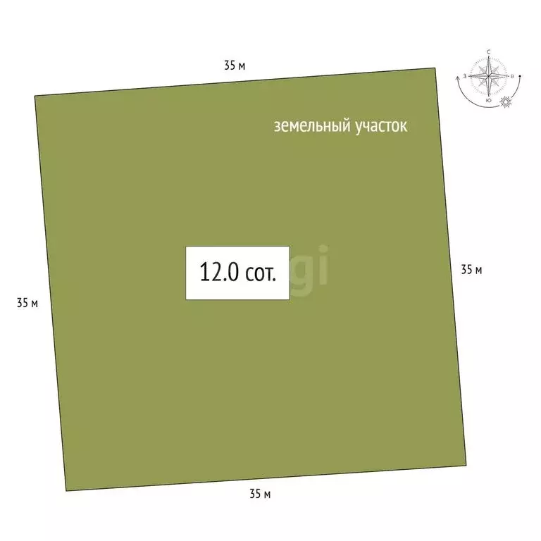 Участок в Советский район, село Платово (12 м) - Фото 1