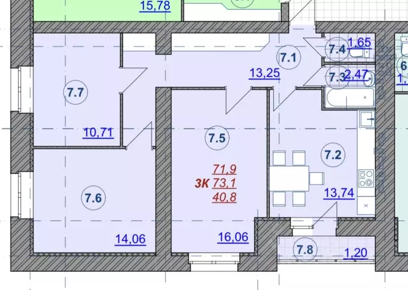 3-к кв. Тамбовская область, Тамбовский муниципальный округ, д. Крутые ... - Фото 2