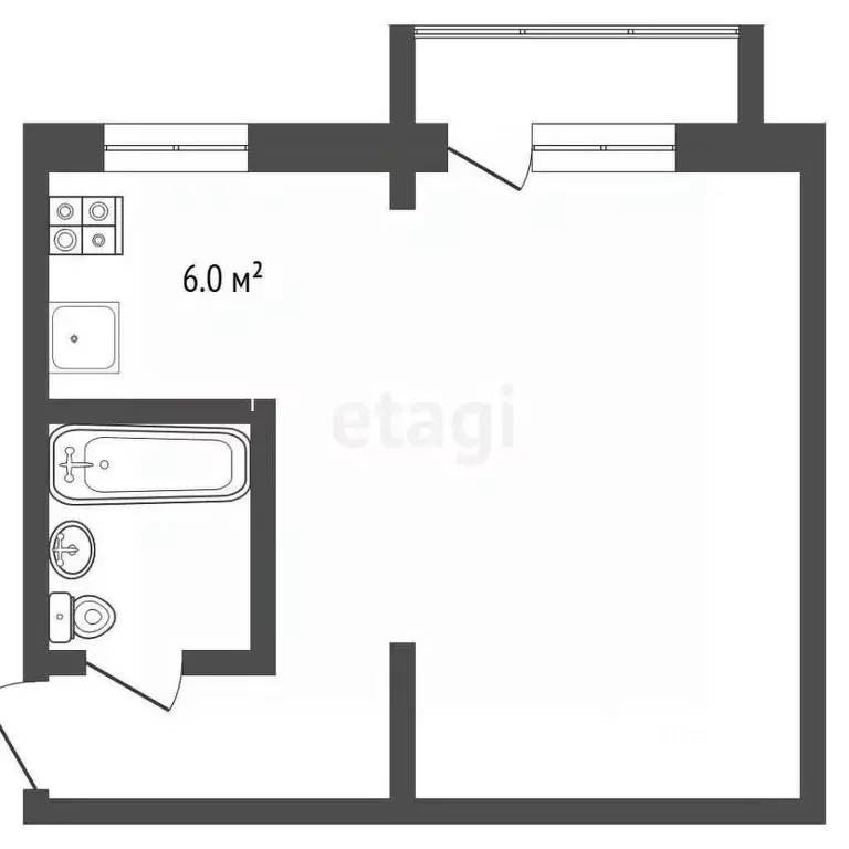 1-к кв. Челябинская область, Челябинск ул. Тимирязева, 19 (30.4 м) - Фото 1
