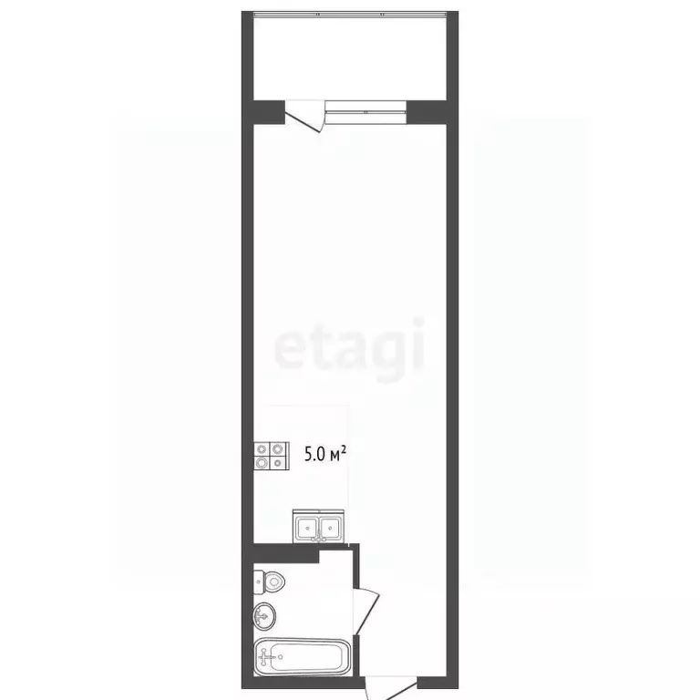 Студия Архангельская область, Архангельск ул. Никитова, 7/2 (33.1 м) - Фото 2
