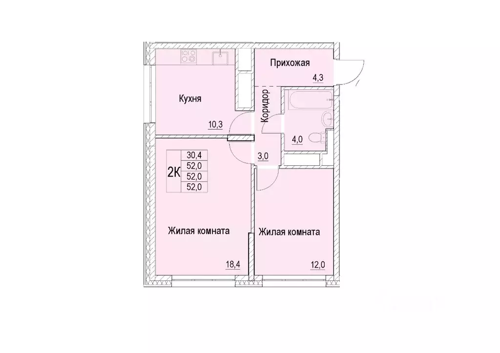 2-к кв. Московская область, Мытищи Медицинская ул., 11 (52.0 м) - Фото 0