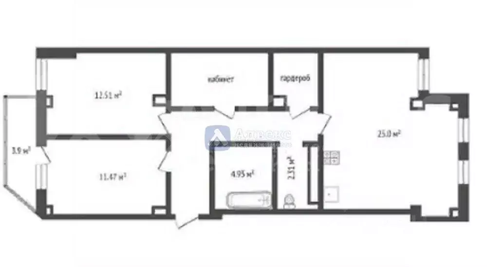 3-к кв. Тюменская область, Тюмень ул. Константина Посьета, 14 (78.7 м) - Фото 1
