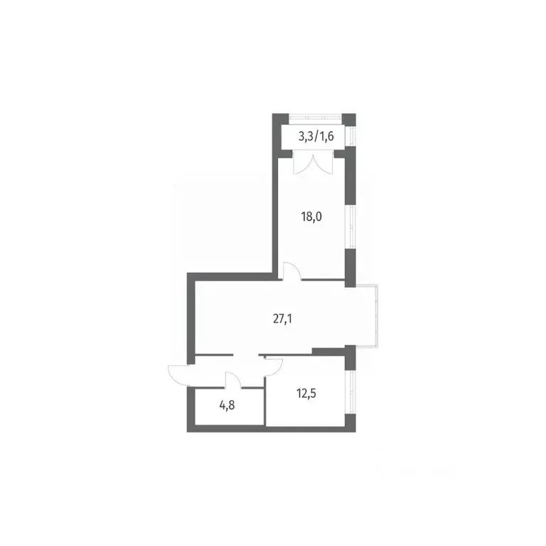 2-к кв. Санкт-Петербург ул. Академика Константинова, 1к1 (68.83 м) - Фото 0