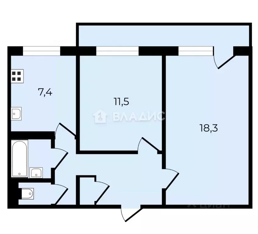 3-к кв. Липецкая область, Липецк ул. С.М. Шерстобитова, 12 (79.5 м) - Фото 1