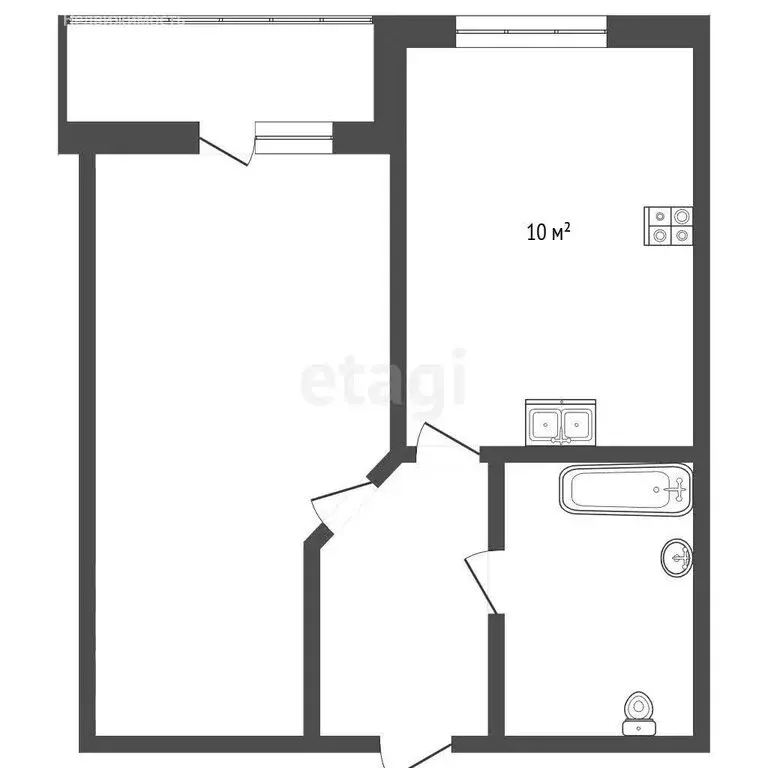 1-комнатная квартира: посёлок Парголово, улица Михаила Дудина, 23к1 ... - Фото 1