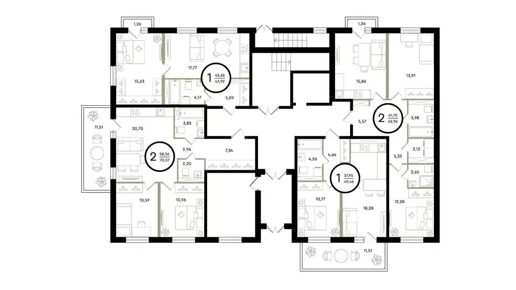 2-комнатная квартира: Тюмень, улица Александра Звягина, 3 (62.96 м) - Фото 1