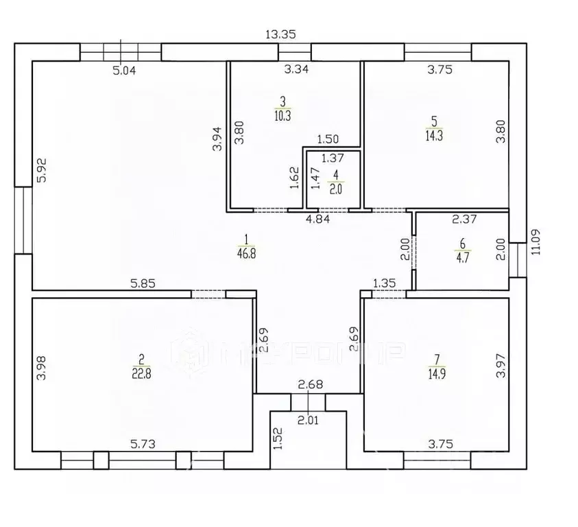 Дом в Брянская область, Брянский район, Отрадненское с/пос, с. ... - Фото 2