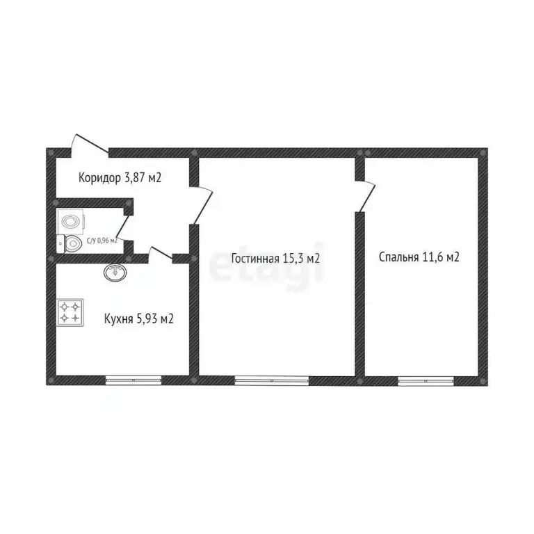 2-к кв. Смоленская область, Смоленск ул. Губенко, 20 (37.7 м) - Фото 2