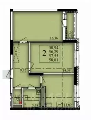 2-к кв. Башкортостан, Уфа Затон-Восточный жилрайон, Паруса жилой ... - Фото 1