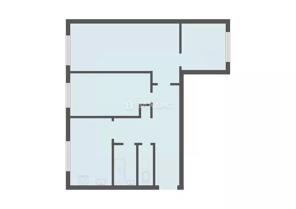 3-к кв. Тульская область, Донской Новоугольный мкр, Индустриальная ... - Фото 2