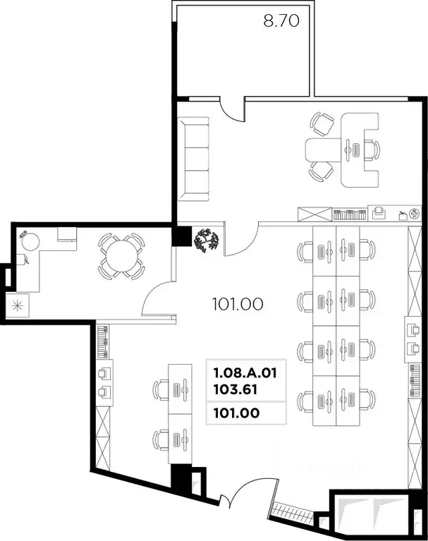 Офис в Москва ул. Маршала Прошлякова, 23 (110 м) - Фото 2