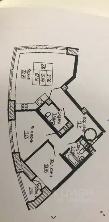 2-к кв. Ленинградская область, Кудрово г. Всеволожский район, ... - Фото 1