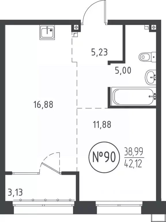 1-к кв. Иркутская область, Иркутск ул. Эдуара Дьяконова, 10 (41.54 м) - Фото 0